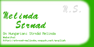 melinda strnad business card